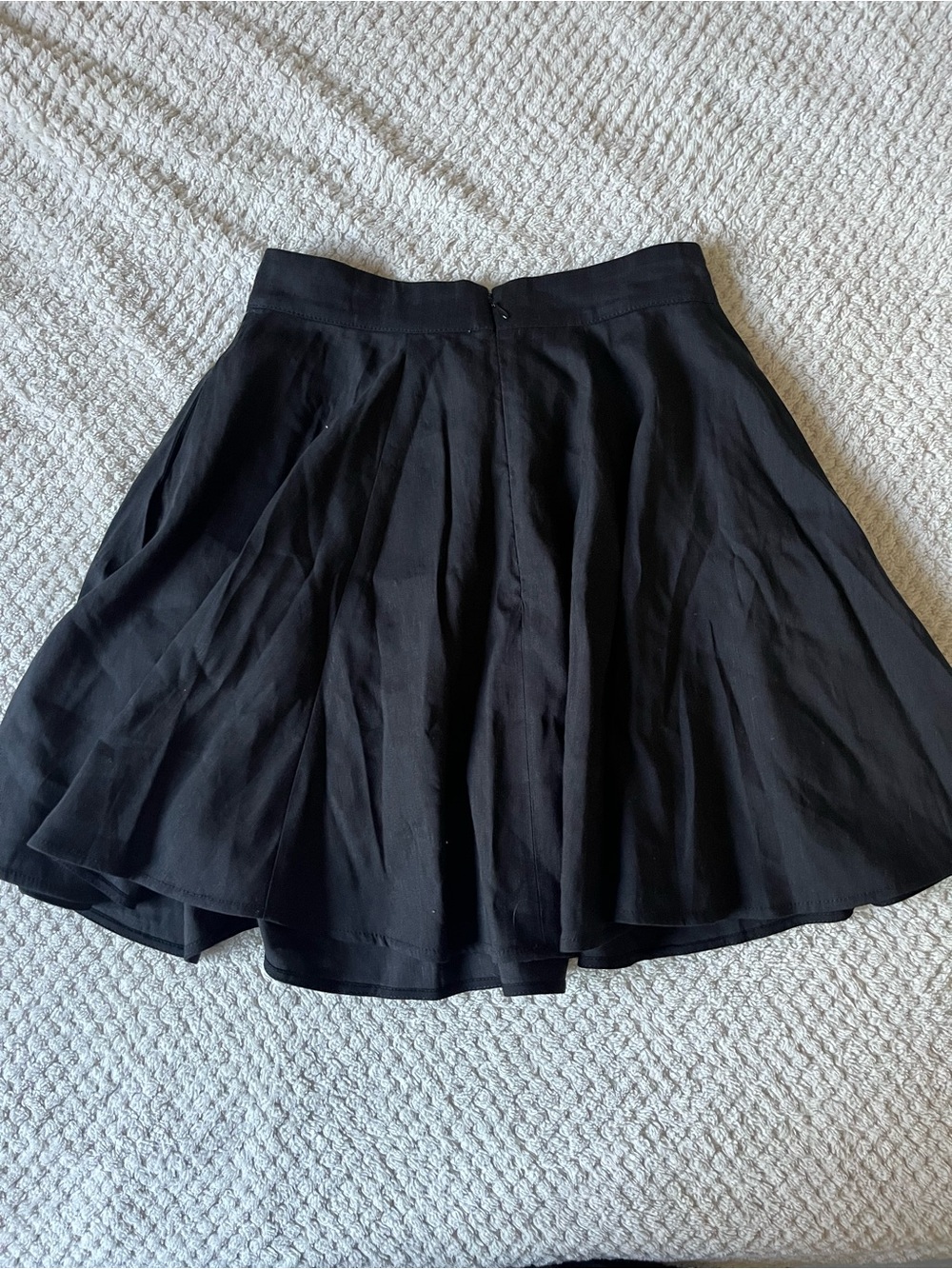 Sezane Black JUPE COURTE MERALIE linen blend twee academia Mini Pleated Skirt - Picture 10 of 13
